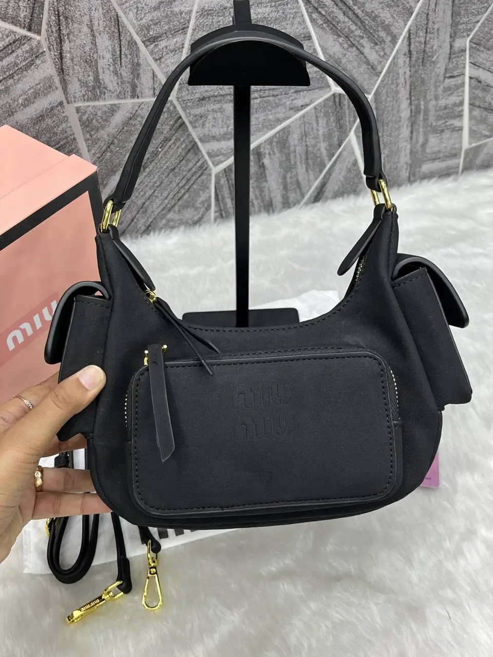 Miu Miu Multi Pocket Shoulder Bag With Original Box & DustCover - Image 4