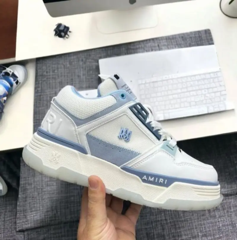 Amiri MA 1 Low Top White Blue - Image 4