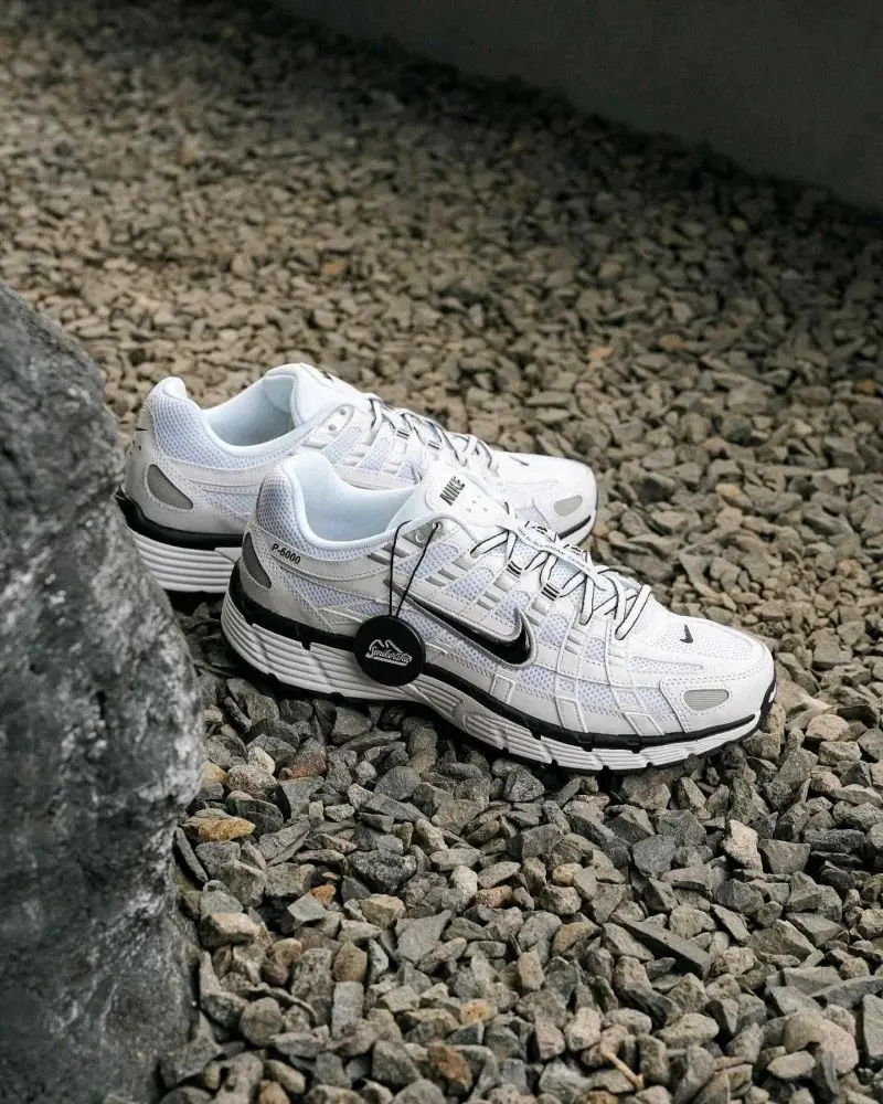 Nike P-6000 in White Black Metallic Silver - Image 2