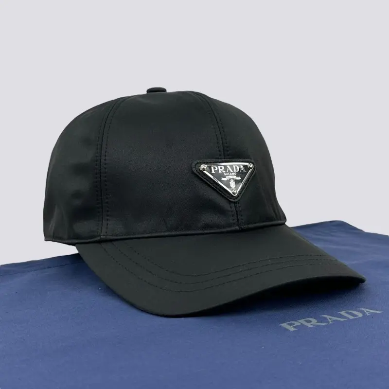 Prada Re Edition Nylon Black Front Logo Premium Unisex Cap (With Safety Box) - Image 8