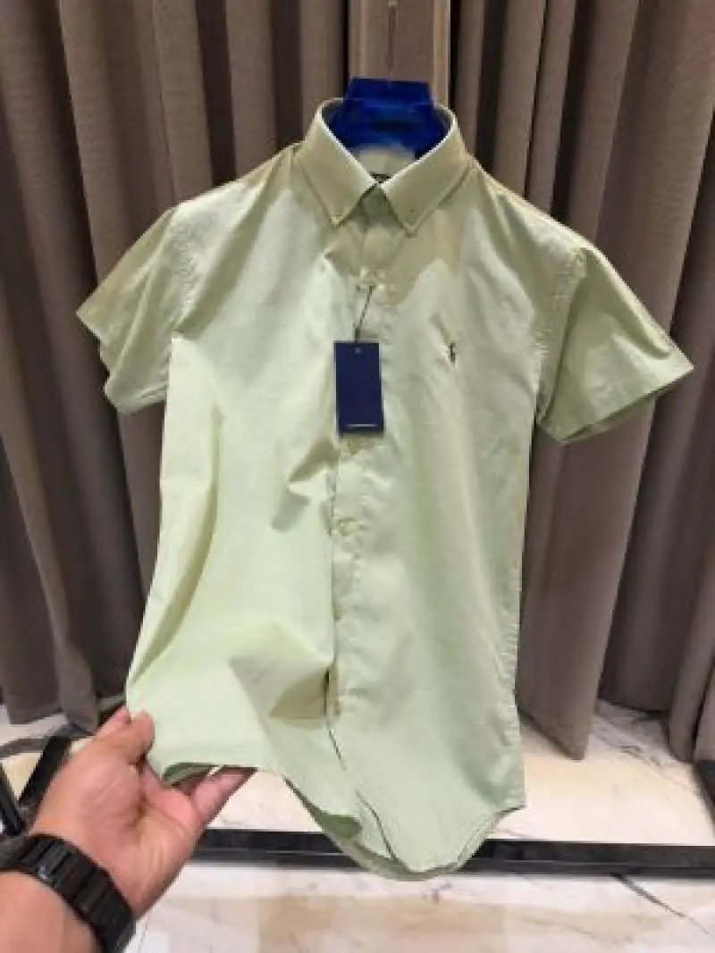 Ralph Lauren Chest Logo Half Sleeves Shirt Pista Green - Image 2