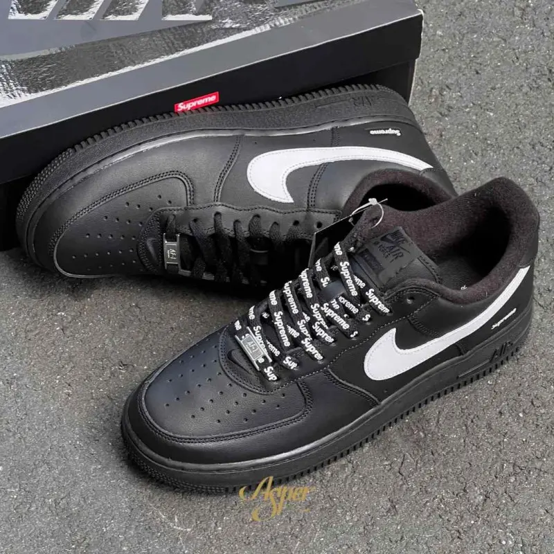 Supreme x Nikkee air force 1 low black white