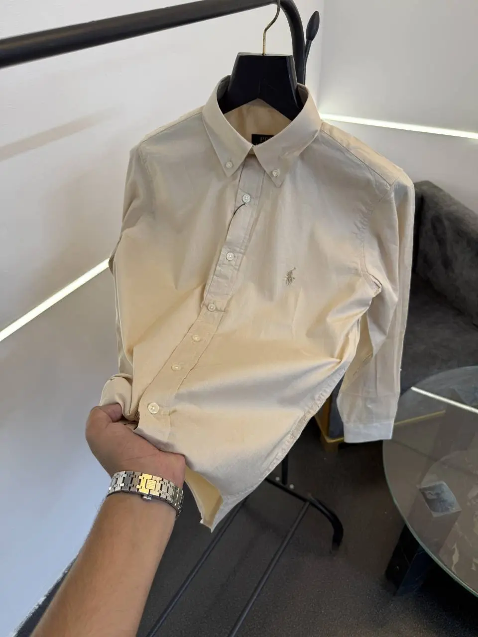 Ralph lauren pure linen imported shirt beige sale - Image 2