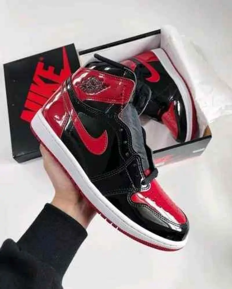Nike Air Jordan Retro 1 Bred Patent Semi UA - Image 9