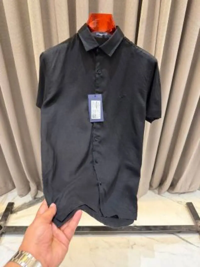 Hackett Chest Logo Half Linen Shirts Black - Image 2