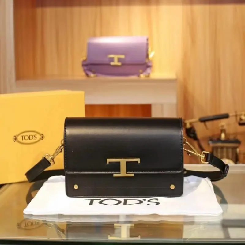TODD'S T Timeless Shoulder Bag With OG Box & Dust Bag (Black - 659) - Image 3