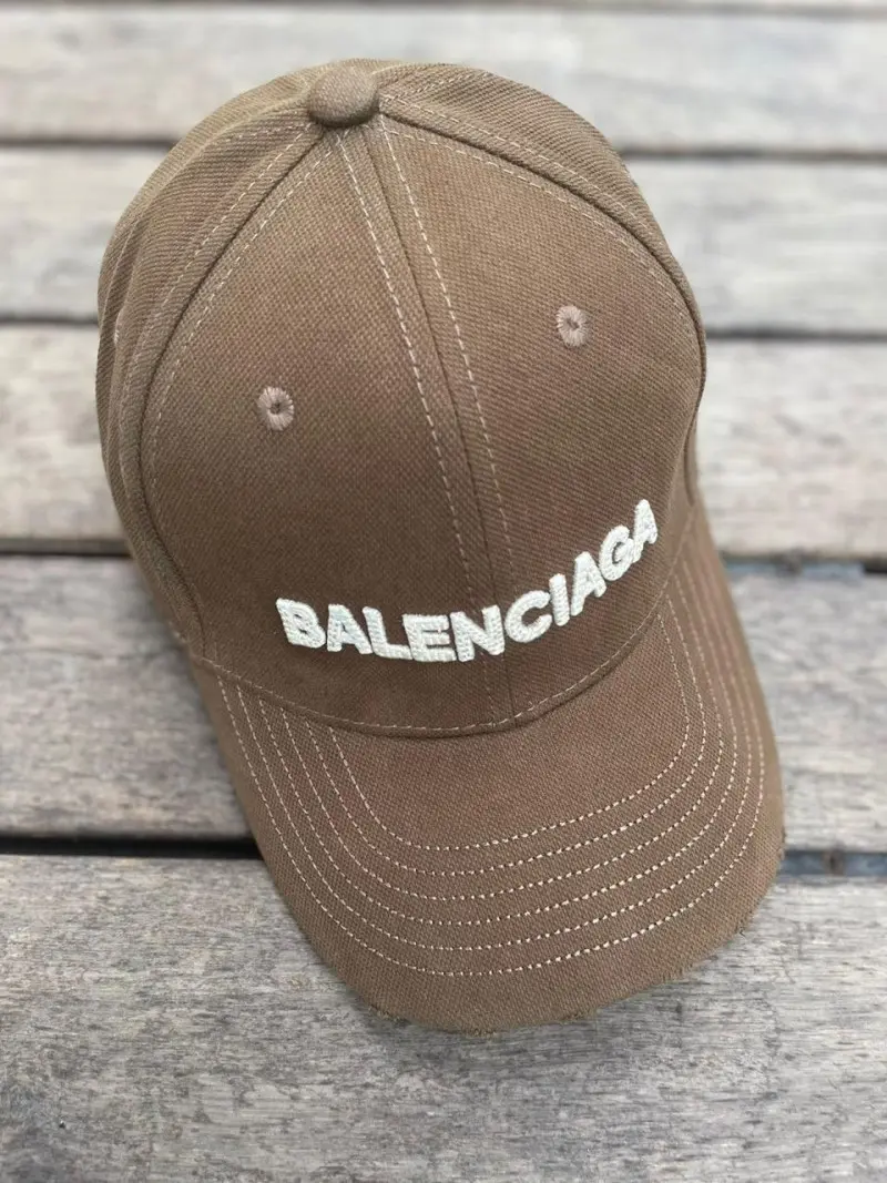 Balenciaga Brown Denim Front Logo Premium Unisex Cap (With Safety Box)