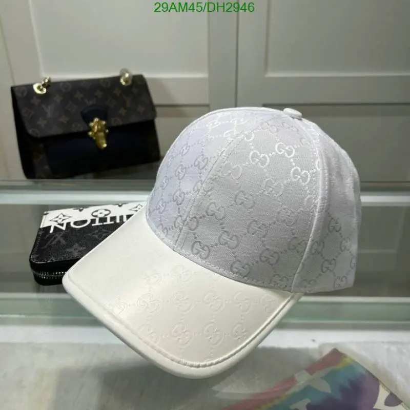 Gucci GG Small Monogram Leather White Premium Unisex Cap With Safety Box - Image 2