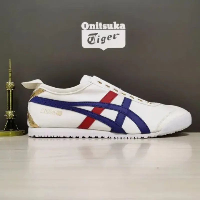 Mexico 66 Slip on white blue red x gold