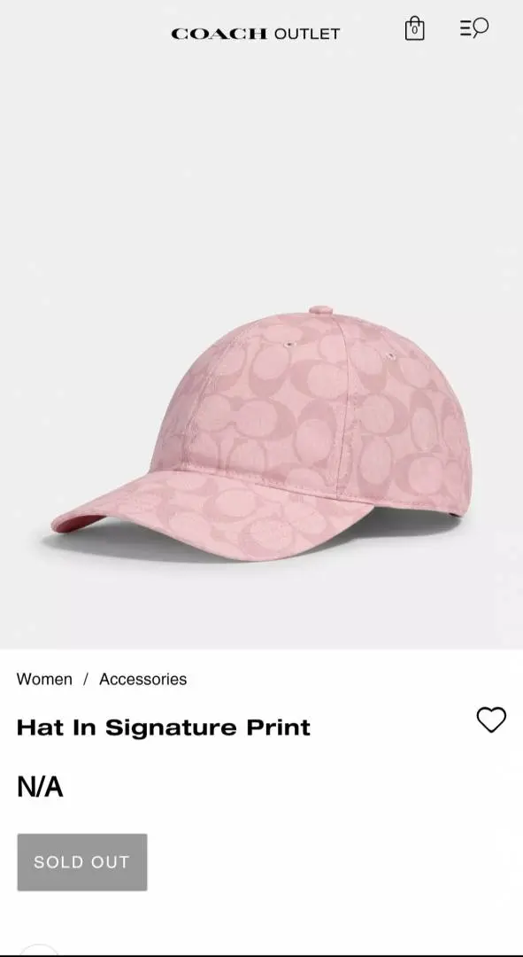 Coach Signature Jacquard Baseball Unisex Cap With Safety Box