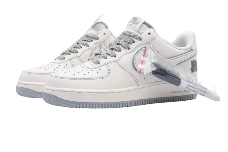 Undefeated x Nikkee Air Force 1 07 Low Cream Light Grey - Image 3