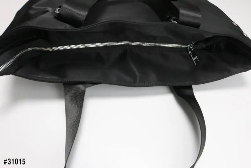 Prada Tessuto Saffiano Top Zip Premium Tote Bag With Dust Bag (Black - 266) - Image 2