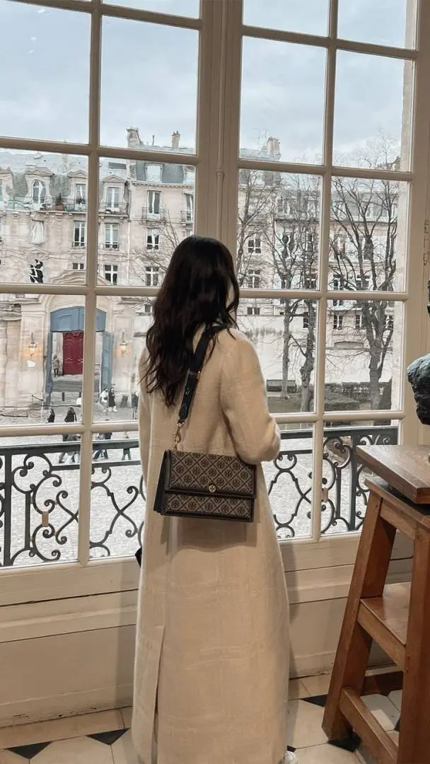 Tori Burch T Monogram Jacquard Crossbody Bag With 2 LongBelt OriginalPacking - Image 2