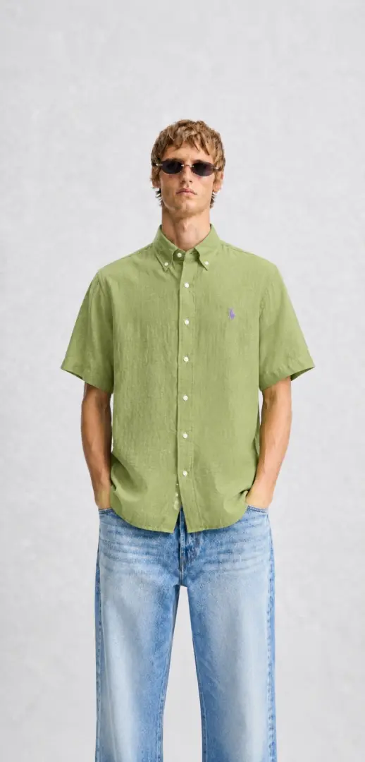Ralph LAUREN P-OLO IMPORTED STORE ARTICLE SHIRT leelan fabric - Image 2