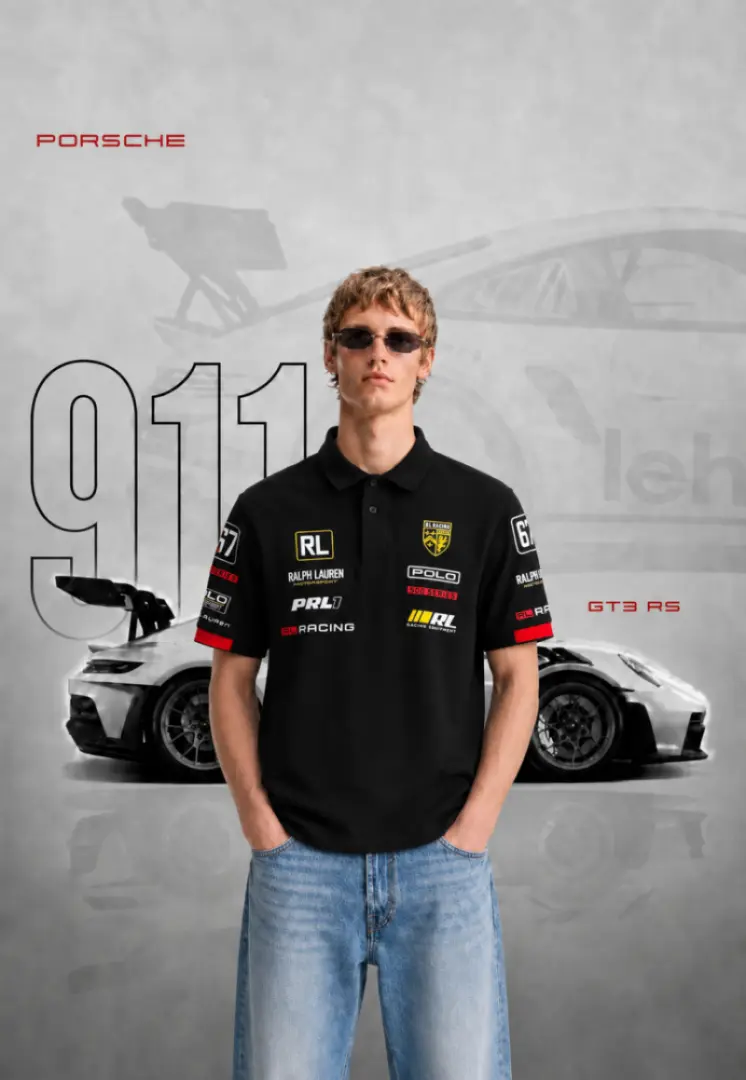PORSCHEx Ralpxh Lauren IMPORTED STORE ARTICLE POLO T-SHIRT - Image 5