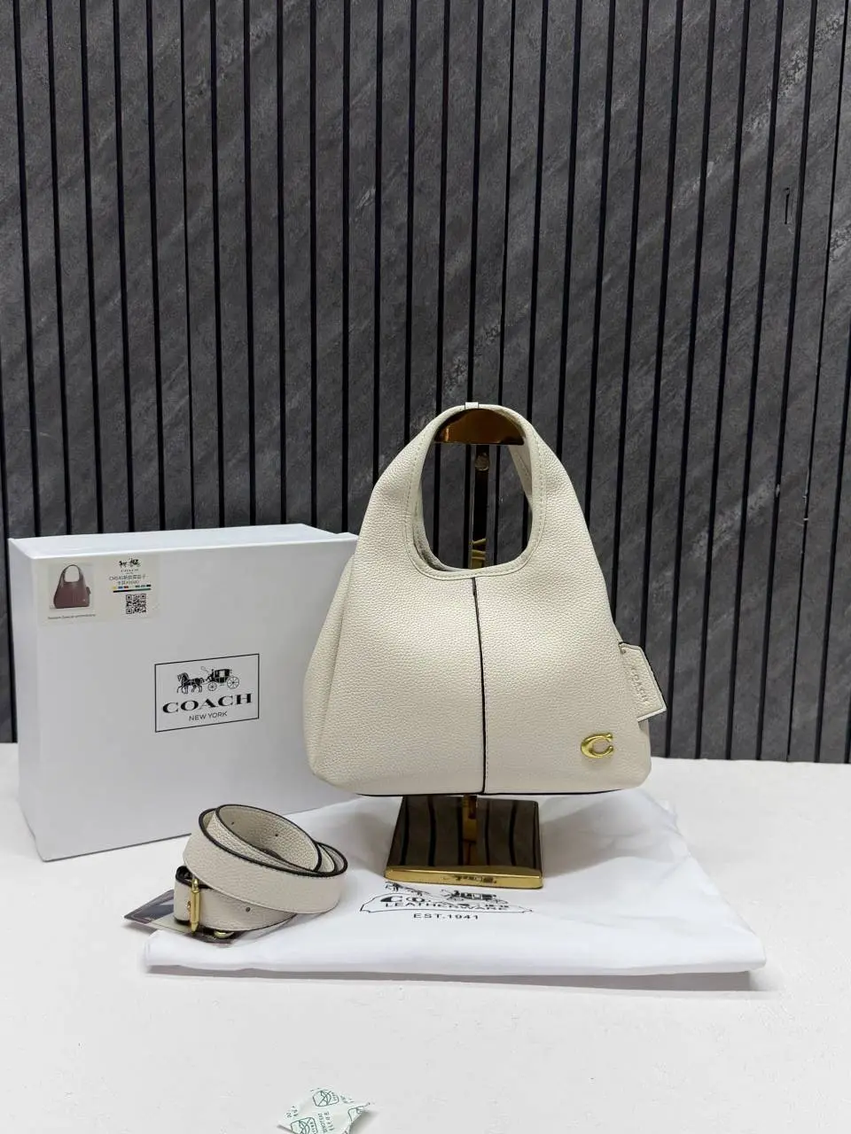 Coach Lana 23 White With OriginalBox DustCover LongBelt - Image 7
