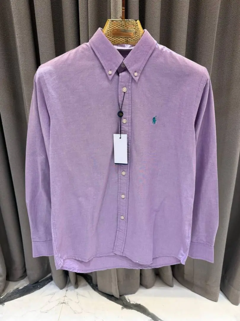 Ralph Lauren Chest Logo Full Sleeves Shirt Purple