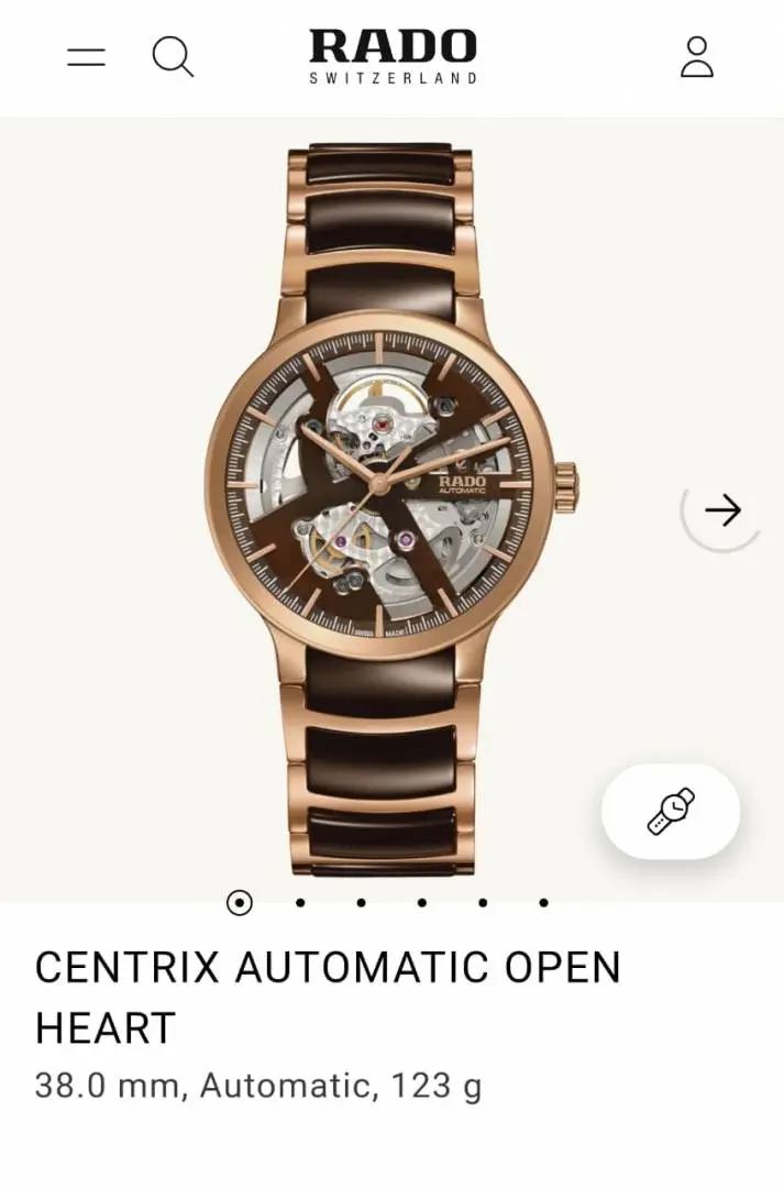 Rado centrix automatic open heart japan