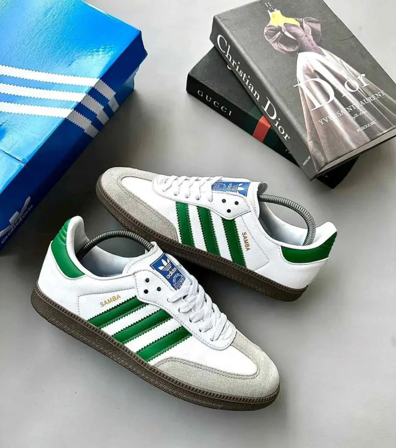 Adidas SAMBA WHITE GREEN 461 - Image 2