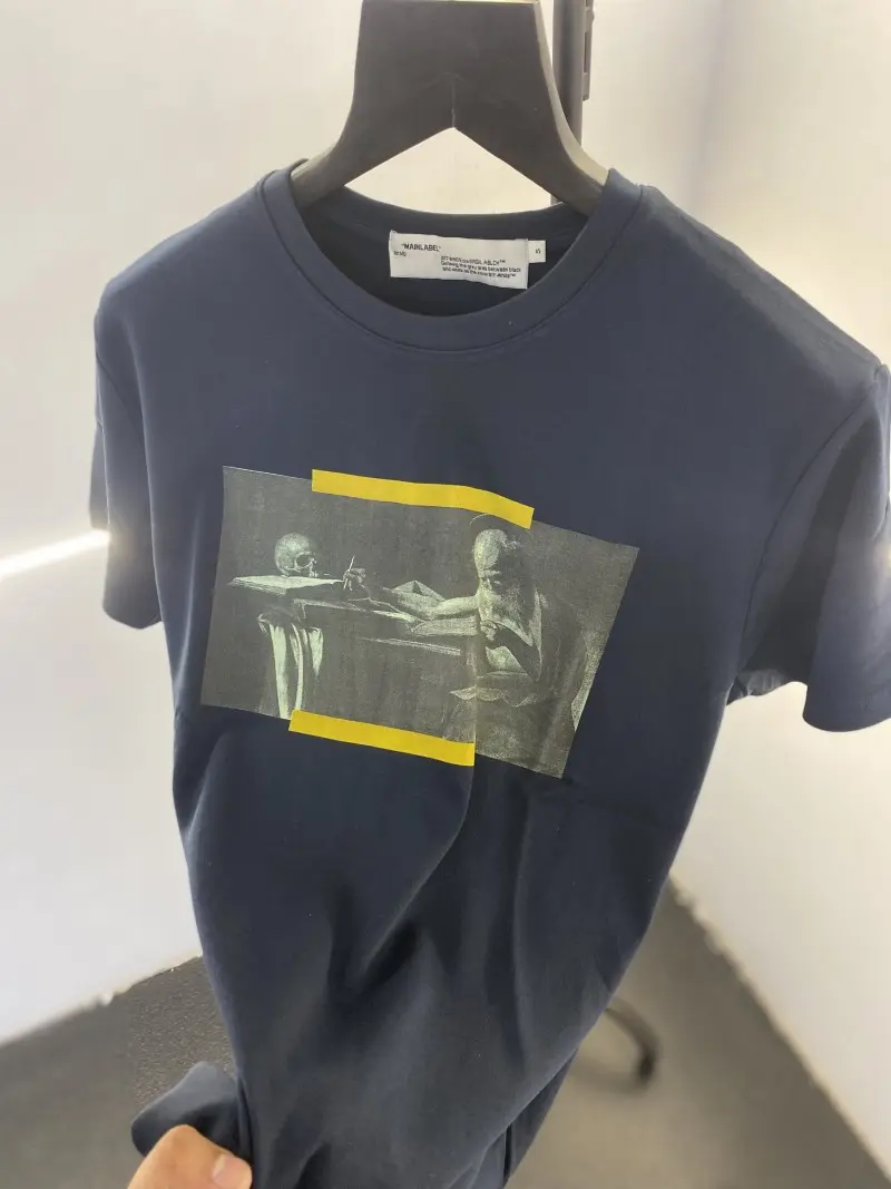 Of white navy graphics over size imported tshirt sale - Image 5