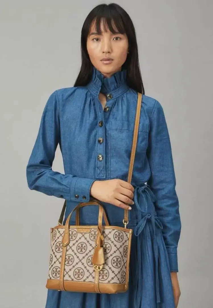 Tori Burch Mini Jacquard Tote With OriginalDustCover - Image 3