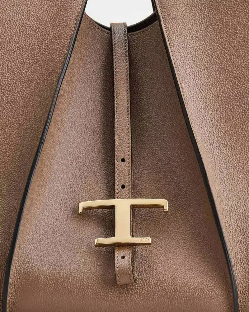 Todd's T Timeless Premium Quality Leather Bag With Extra Pouch & OG Box With Dust Bag (Beige - 636) - Image 4