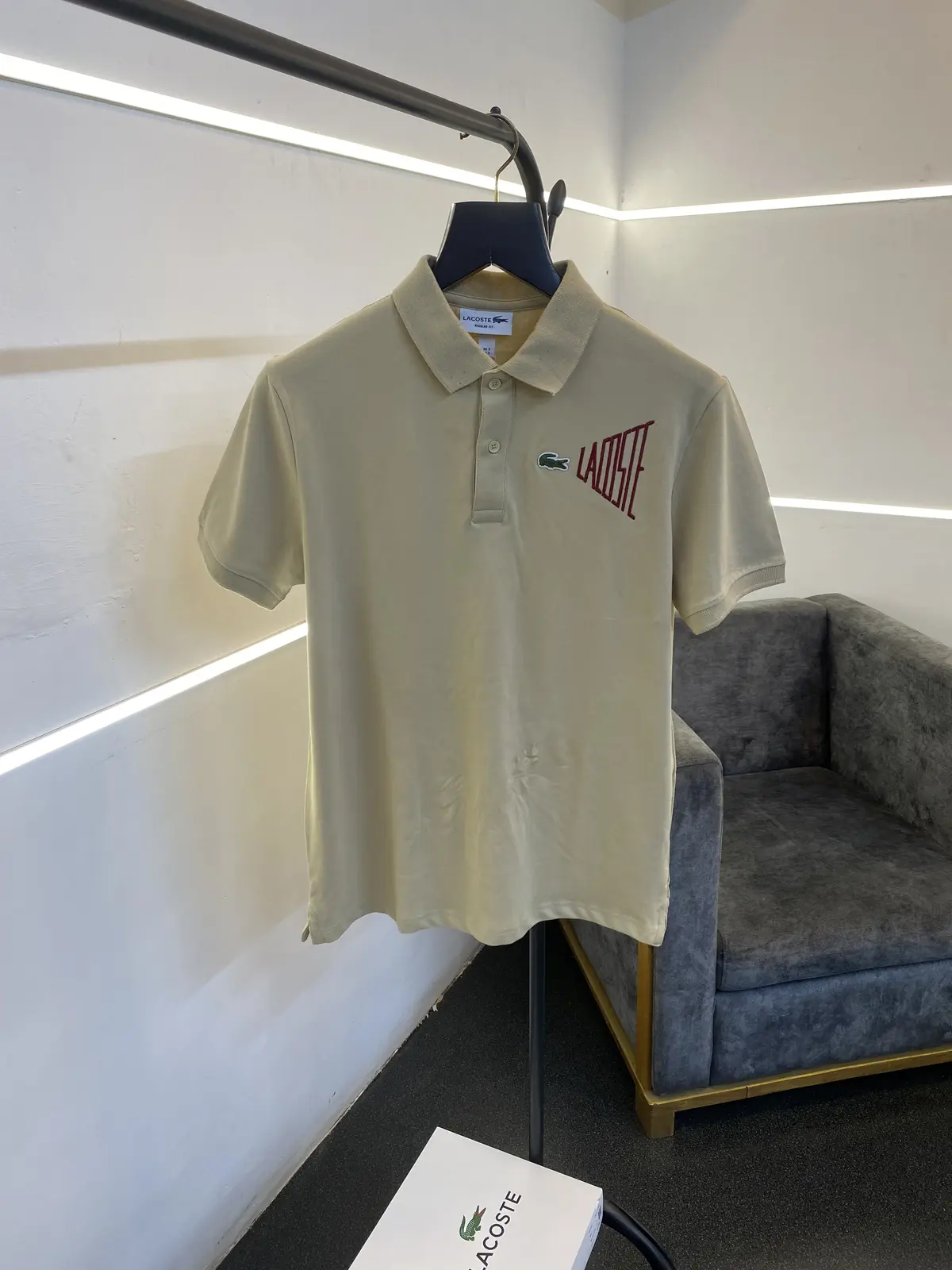Lacoste imported box pack polo tshirt sandal beige sale