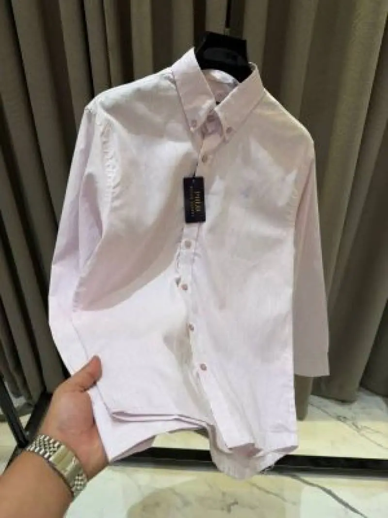 Ralph Lauren Chest Logo Full Sleeves Shirt Pink - Image 2