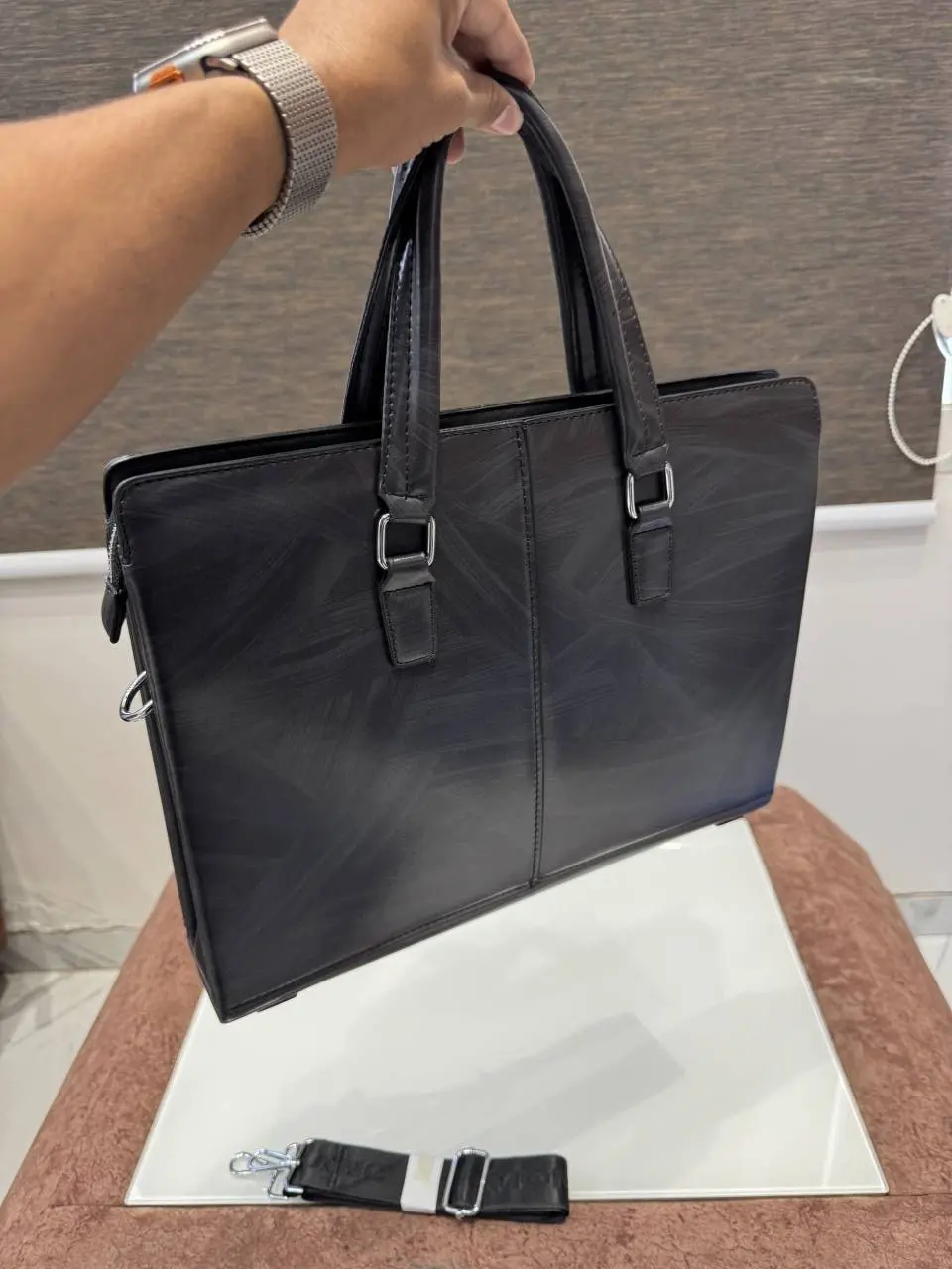 Mont Blanc Premium Laptop Bag X Office Bag M610 Black - Image 6