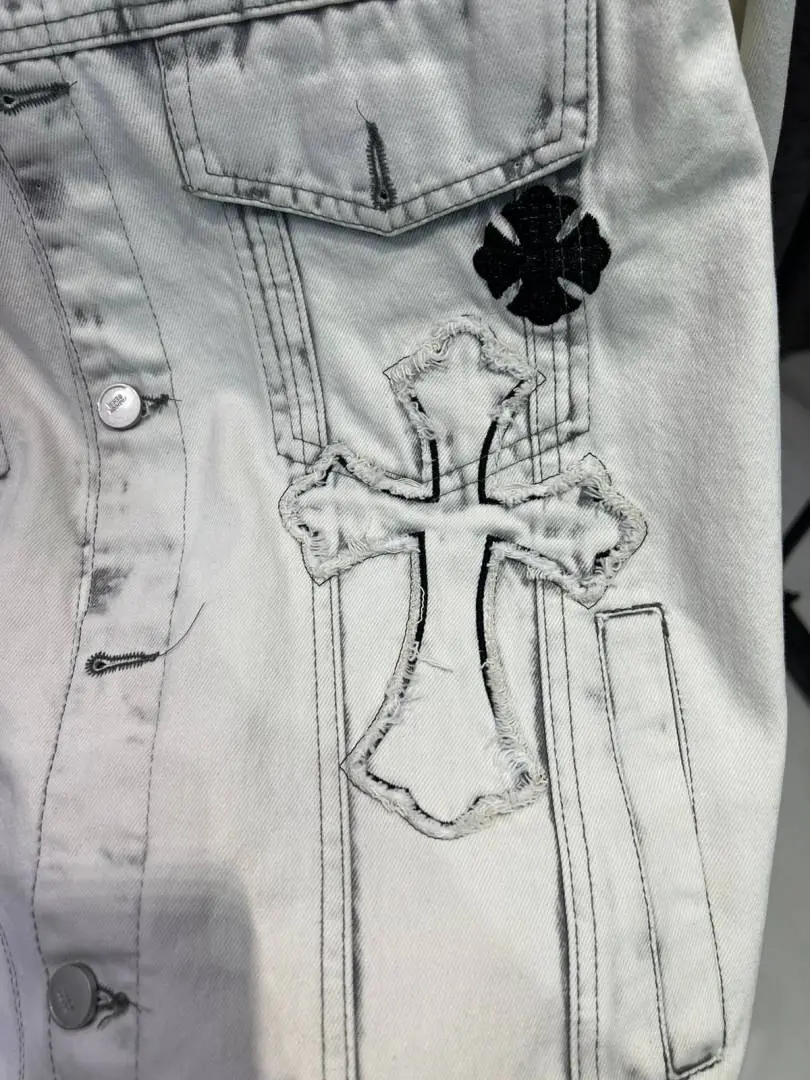 CHROME HEARTS IMPORTED STORE ARTICLE DENIM JACKET - Image 3