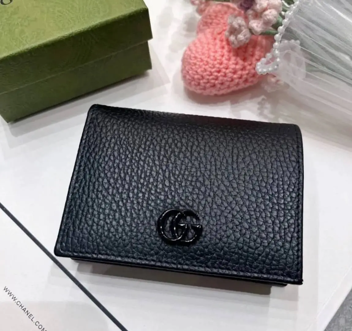 Gucci G3 GG Marmont Unisex Wallet With OriginalBox DustCover Card - Image 12
