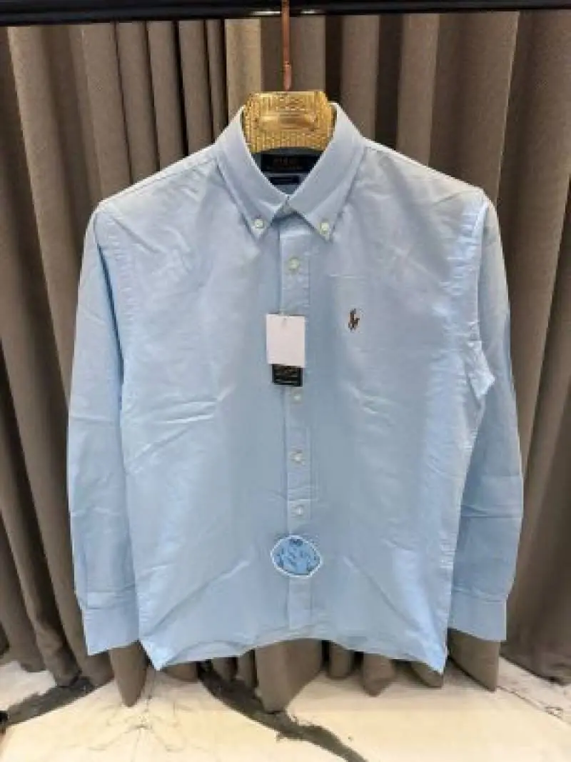 Ralph Lauren Chest Logo Full Sleeves Shirt Sky
