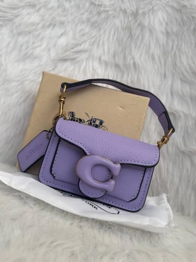 Coach Tabby 12 Purple Mini With Original Box LongSling SmallBelt DustCover PremiumPacking