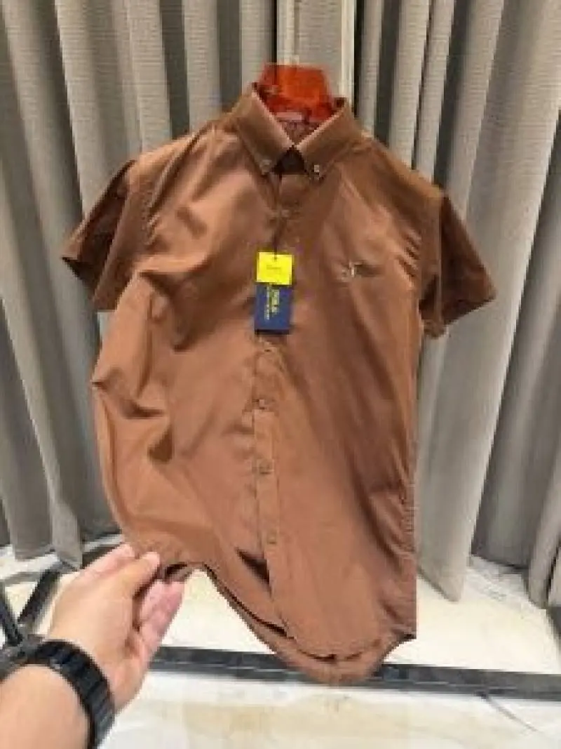 Ralph lauren Premium Half Cotton Choc Brown Shirt - Image 3