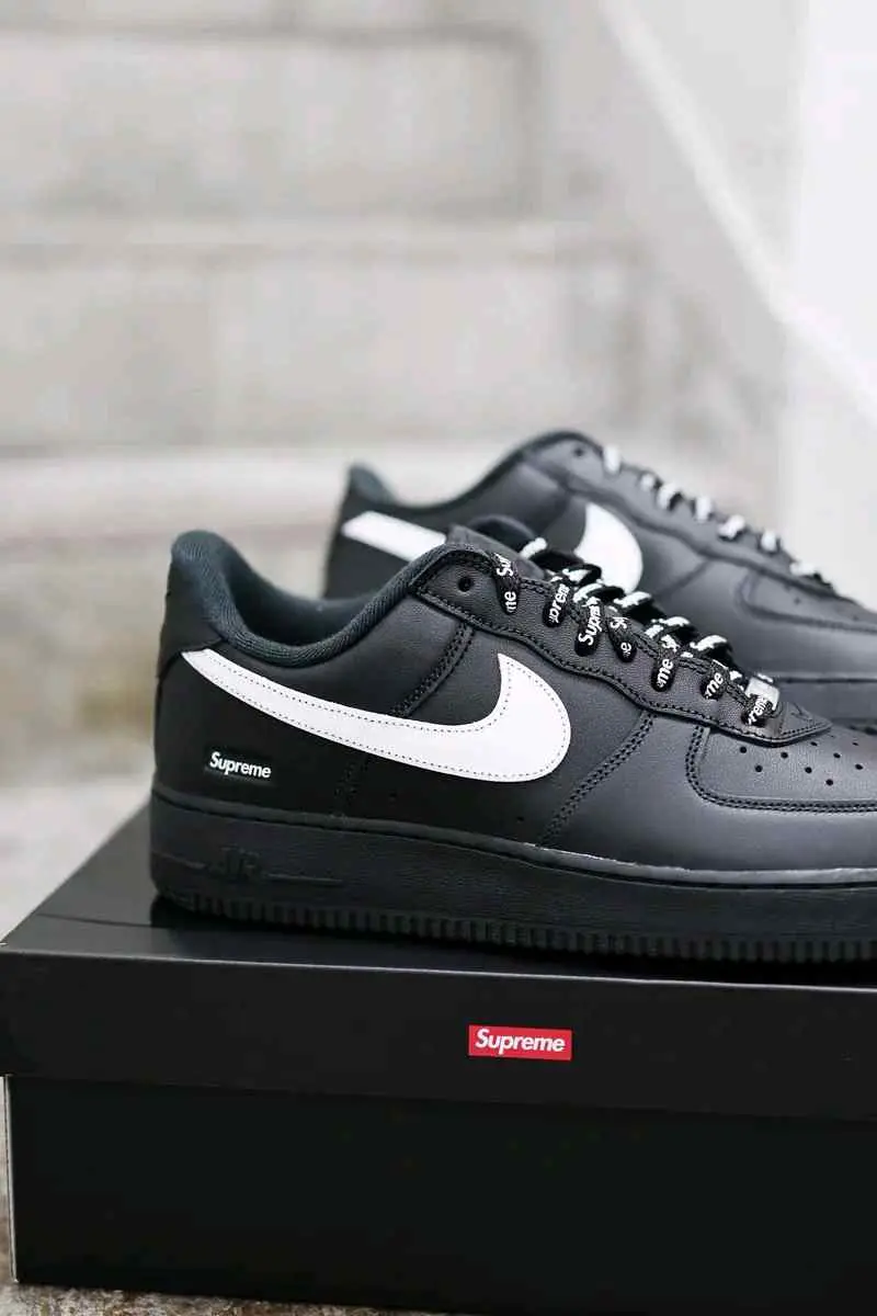 Supreme x Nikkee AirForce 1 Low Black White - Image 4