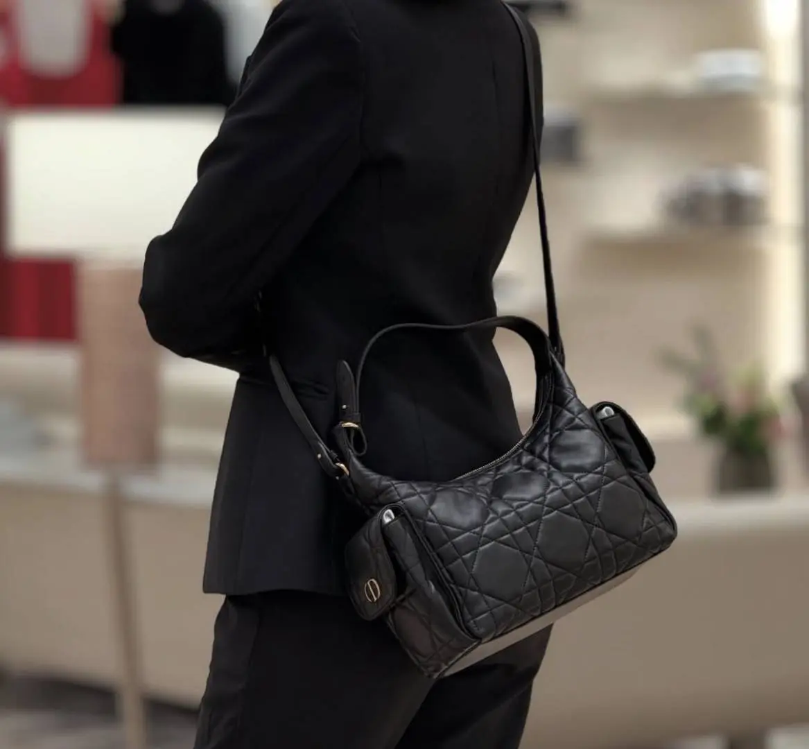 Dior CB D Dream 9966 Medium Hobo Shoulder Crossbody Bag With CarryBag & DustCover - Image 3