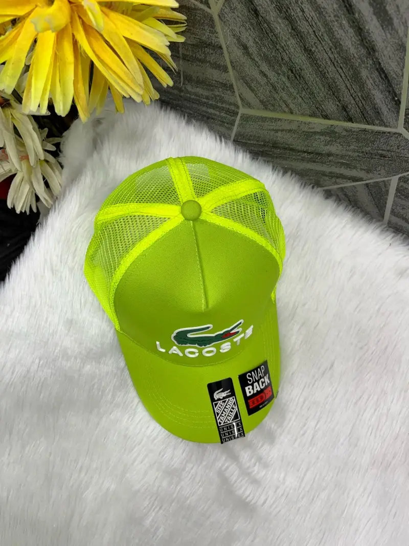 Lacoste Crocodile Front Logo Net Premium Unisex Cap With Safety Box (Green) - Image 2
