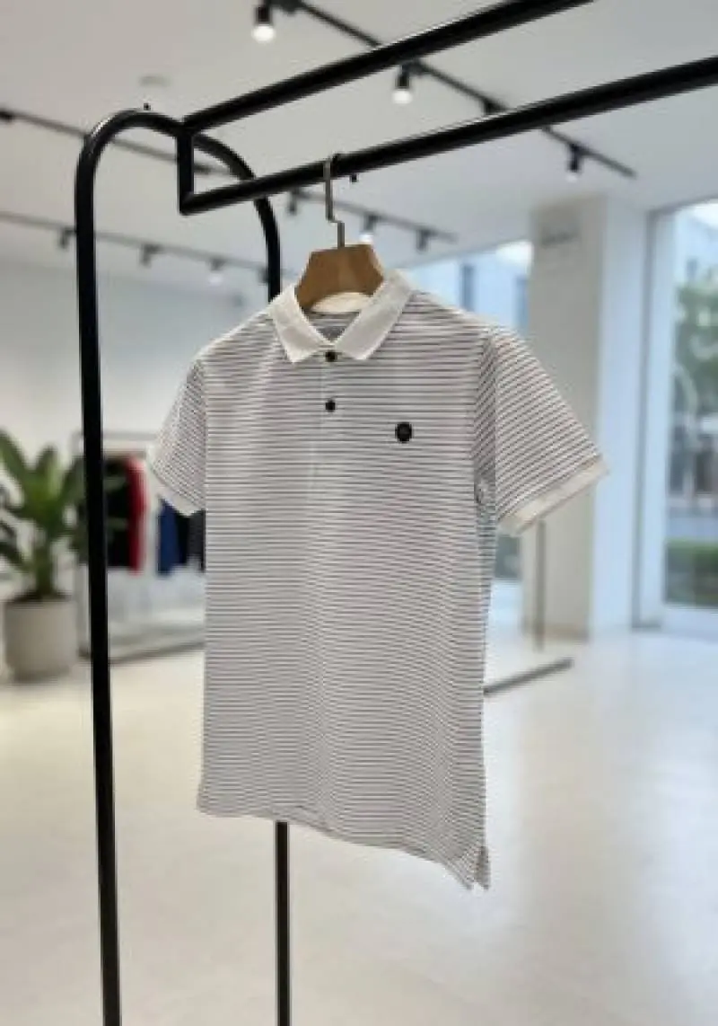 NO RETURN RAMZAN SPECIAL SALEB FERRAGAMO IMPORTED POLO T-SHIRT WHITE - Image 2