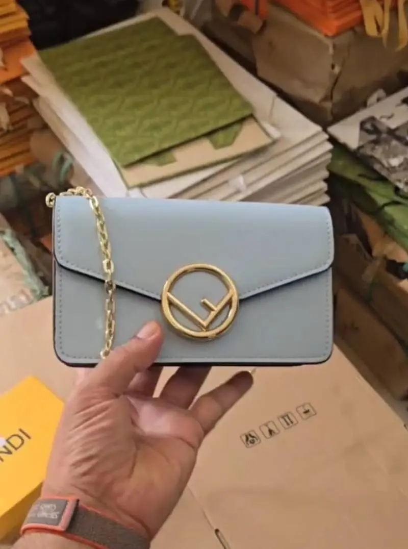 Fenddi Vittelo Cruise 2Way Street Style Sling Waist Bag With OG Box & Dust Bag (Blue - 814) - Image 3