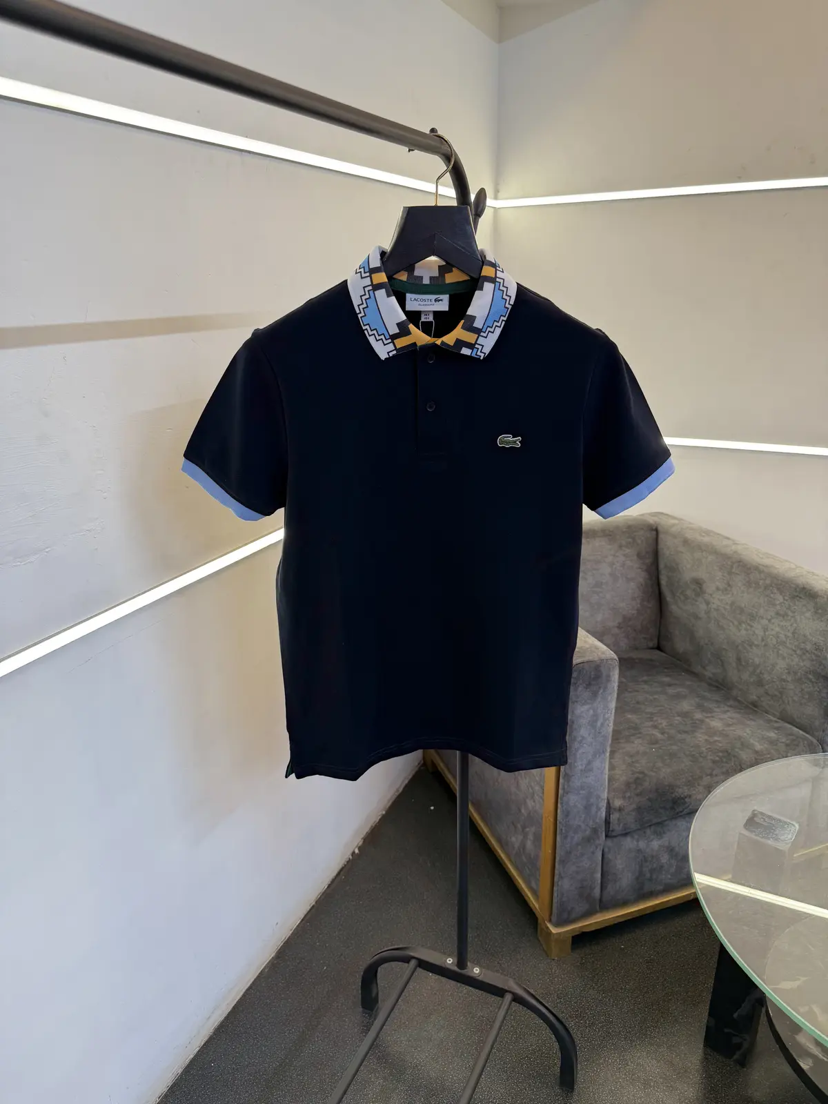 Lacoste imported polo tshirt navy blue