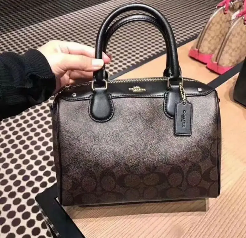Coach Rowan Satchel Coffee-Black Premium With OriginalBox - Image 3