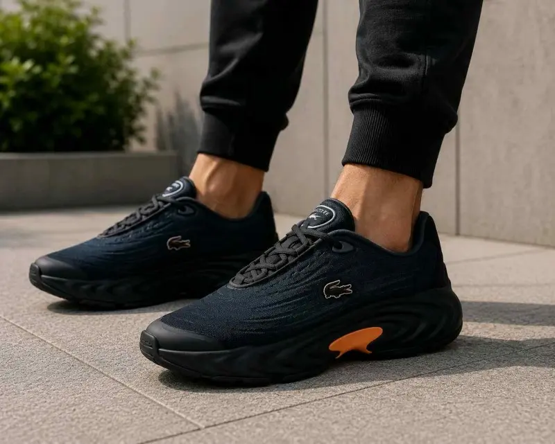 Lacoste Spinor Dark Gray and Orange 6132 - Image 3