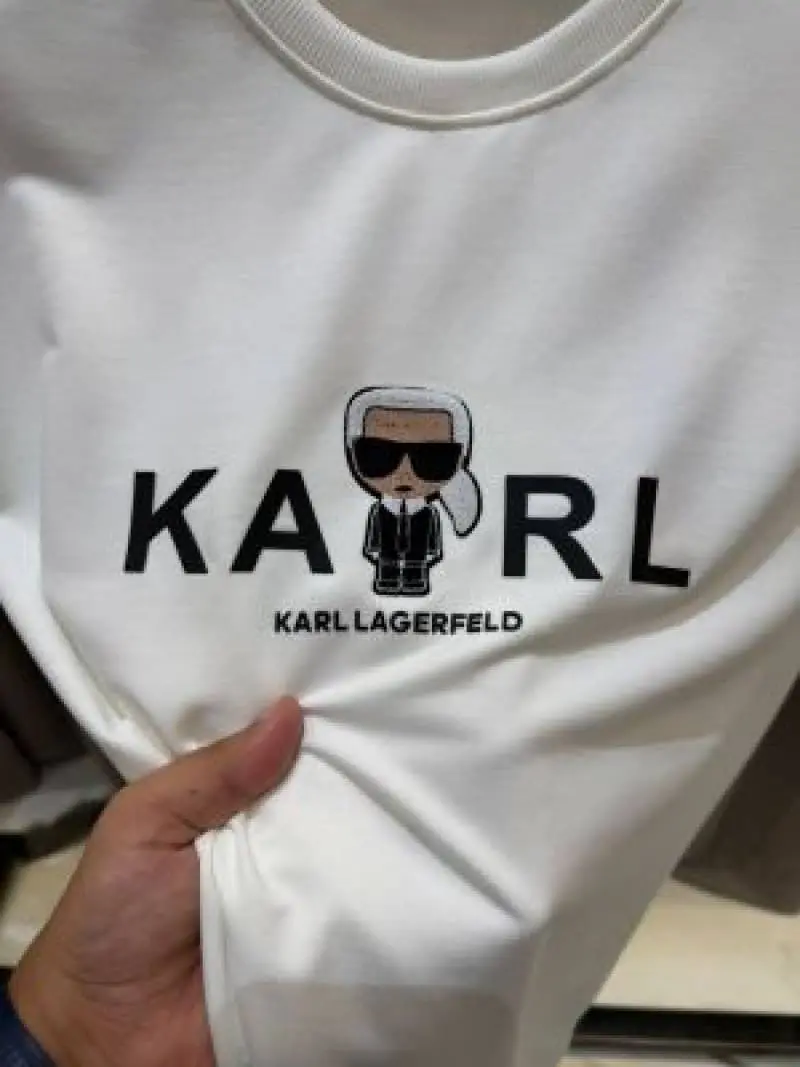 KARLL LAGERFIELD ROUND NECK IMPORTED TSHIRT WHITE - Image 3