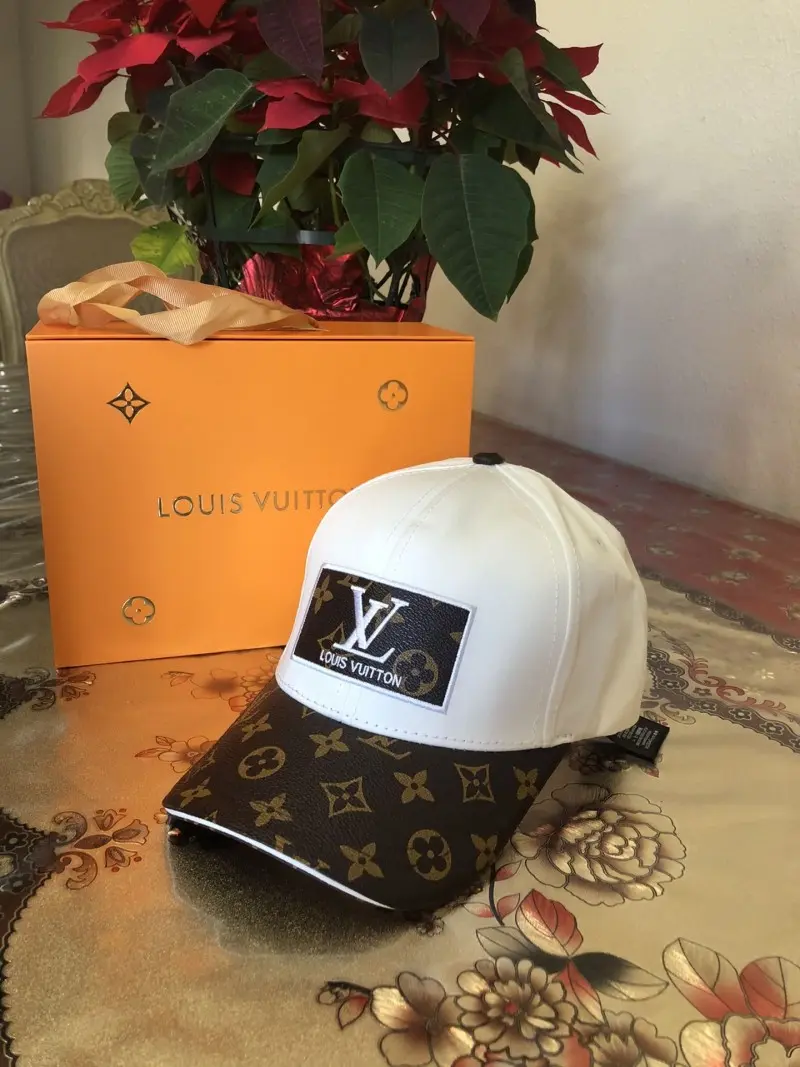 Louis Vuitton Front Logo White Monogram Premium Unisex Cap (With Safety Box) - Image 2