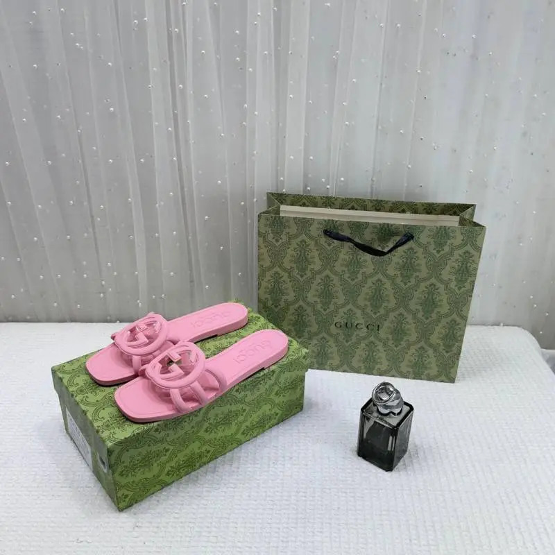 Gucci Interlocking G Slides Pink With Original Box CarryBag 1892 Pink - Image 2