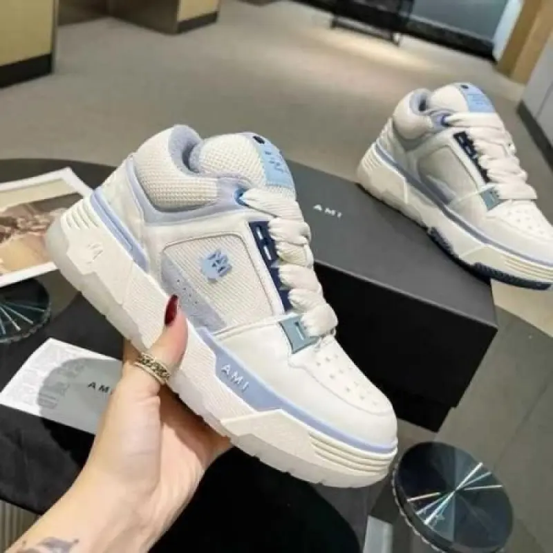 Amiri MA 1 Low Top White Blue - Image 3