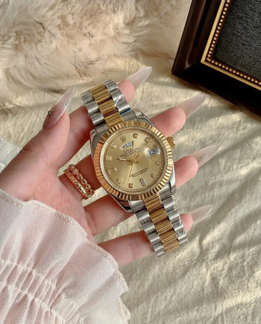 Rolex Oyster Perpetual Day Date Diamond 2Ton Gold