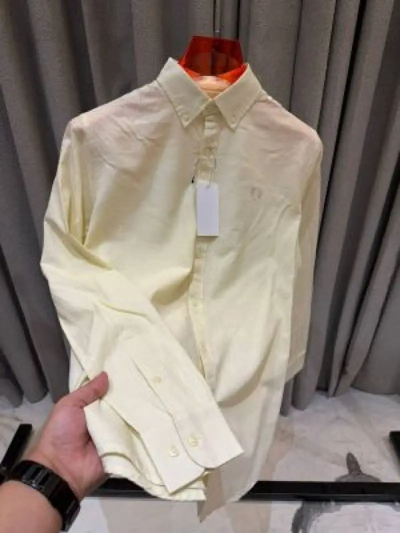 Fred peery imported shirt Yellow - Image 3