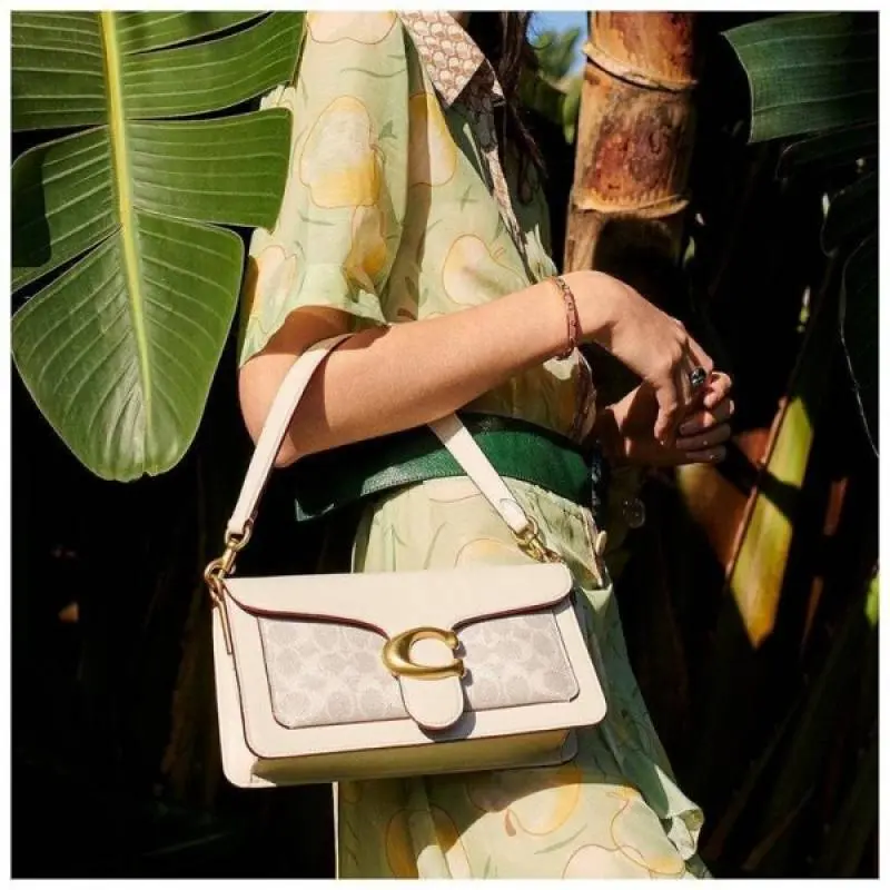 Coach Tabby 26 Shoulder Bag With OG Box & Dust Bag (Printed White-848)