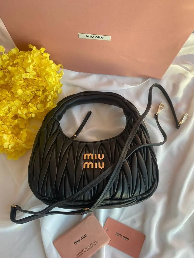 Miu Miu Matelasse Hobo Bag With Original Box & Dust Cover Packing - Image 7